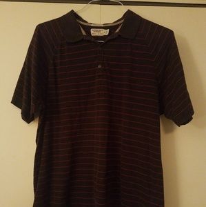 American Eagle- Brown/Pink Striped XL Polo